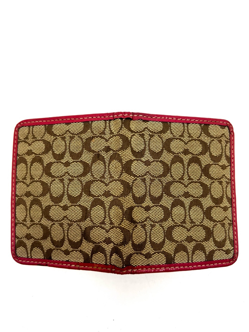 COACH Vintage Mini Signature Jacquard Small Wallet Card Holder Y2k - Picture 9 of 12